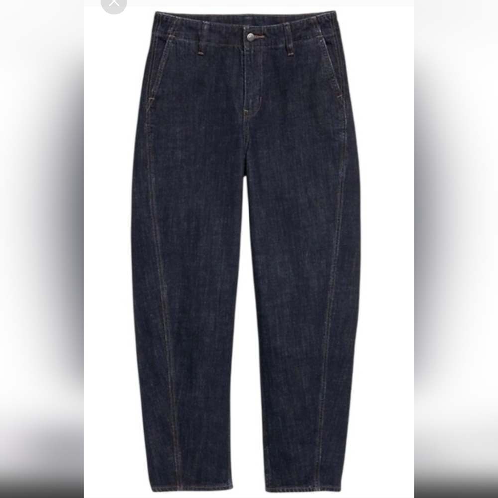 Barrel Leg Dark Wash "Dark Rinse" Jeans